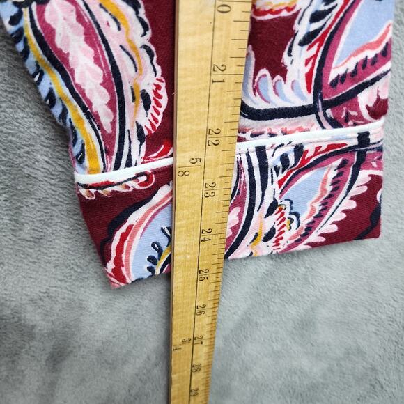 NWOT Liz Claiborne Women's XXLARGE Pajama Set Burgundy Paisley Sleep Lounge Wear - Picture 11 of 16